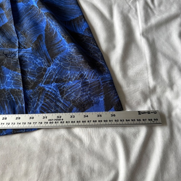 Silhouettes Women's Vintage Satin 1/2 Button Midi Dress Blue/Black 16 Formal 80s - Picture 14 of 16